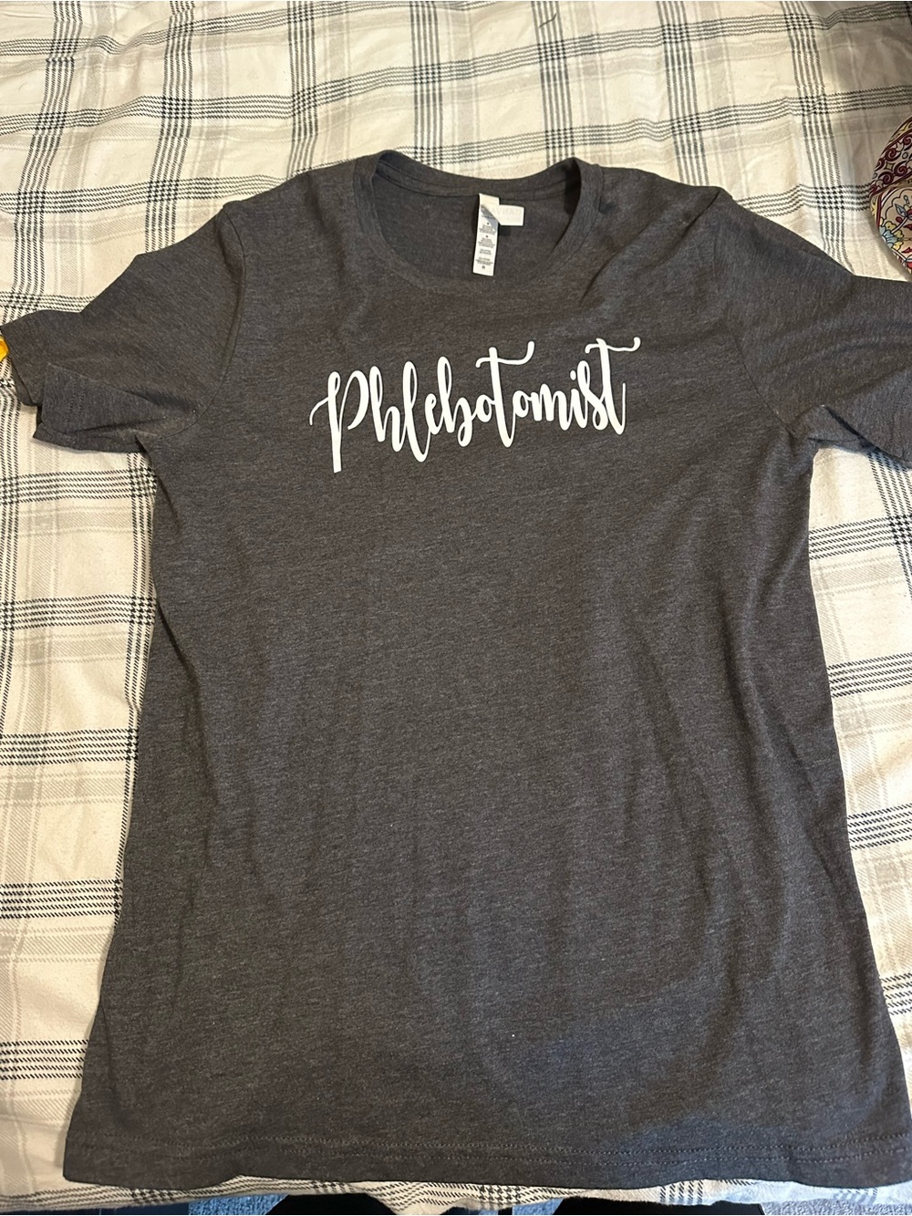Bella Canvas Dark Gray 'Phlebotomist' Short Sleeve Tee